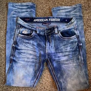 Mens American Fighter Jeans size 32 Long